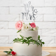 Kaketopp Bryllup "Mr&Mrs" -sølv-