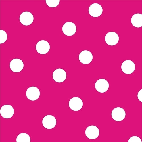 Fuchsia / Rosa med prikker, 20 stk servietter , 20x20/40x40