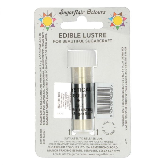 Sugarflair spiselig glitter Mystical Gold 2g