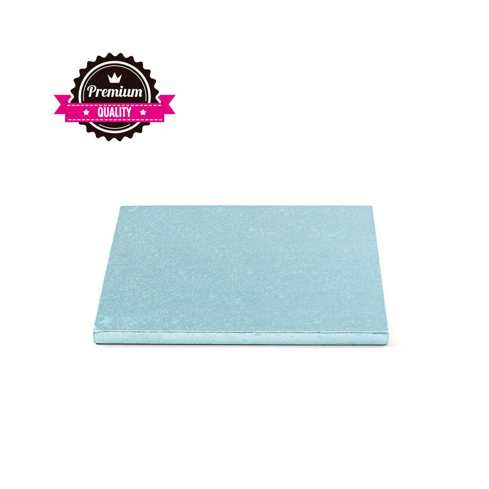 Kake Drum Kvadrat Lys blå 15cm