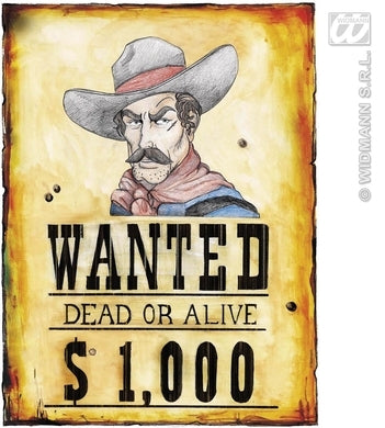 Wanted - papir-plakat