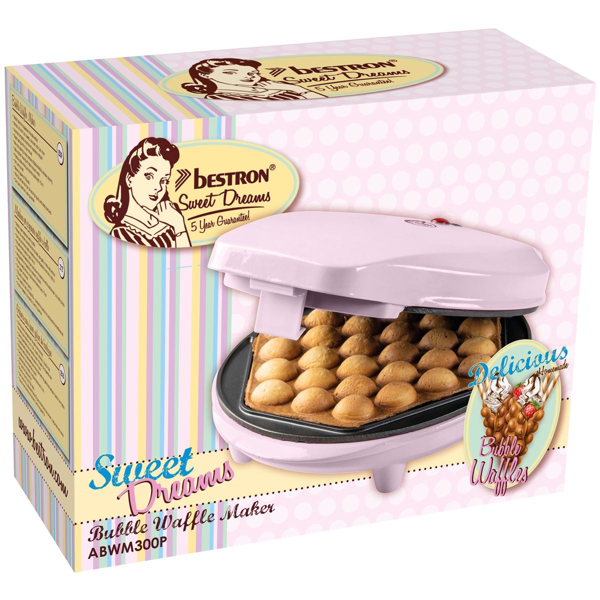 Bubble waffle jern fra Bestron Sweet Dreams