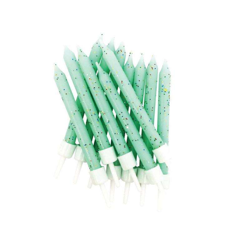 Glitterkakelys mintgrønn