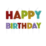Kakelys Happy Birthday Regnbuefarger