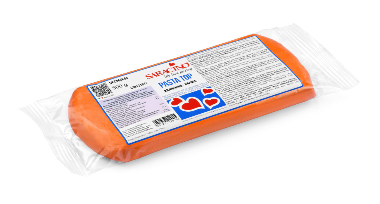 Oransje fondant til kaker