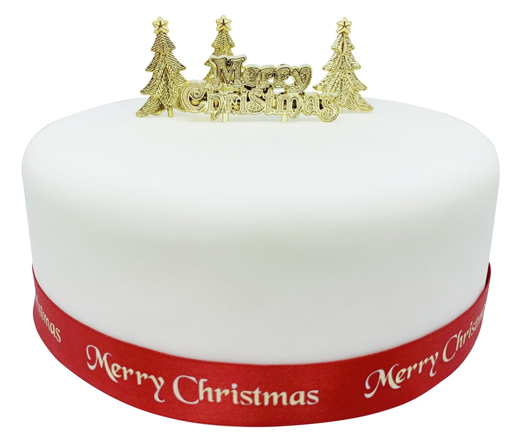 Kaketopp Merry Christmas -Gull- pk/4