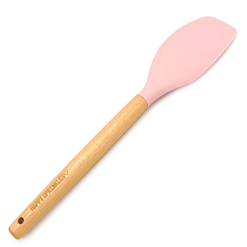 Pastellrosa slikkepott med treskaft