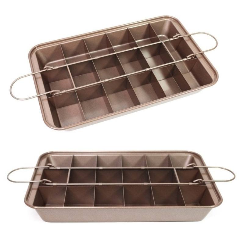 Browniepanne med skillevegg