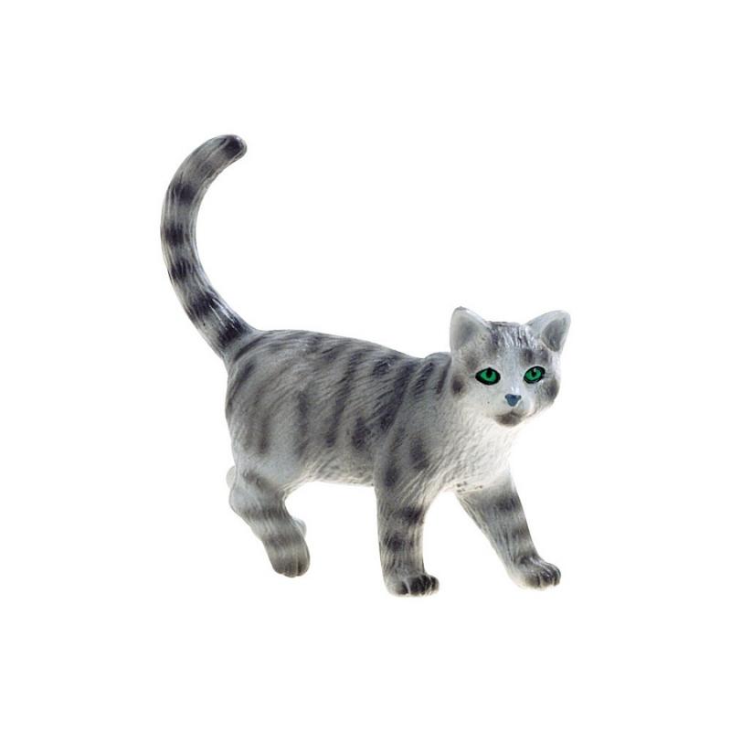 Bullyland kaketopp og leketøy av en katt av rasen chartreux