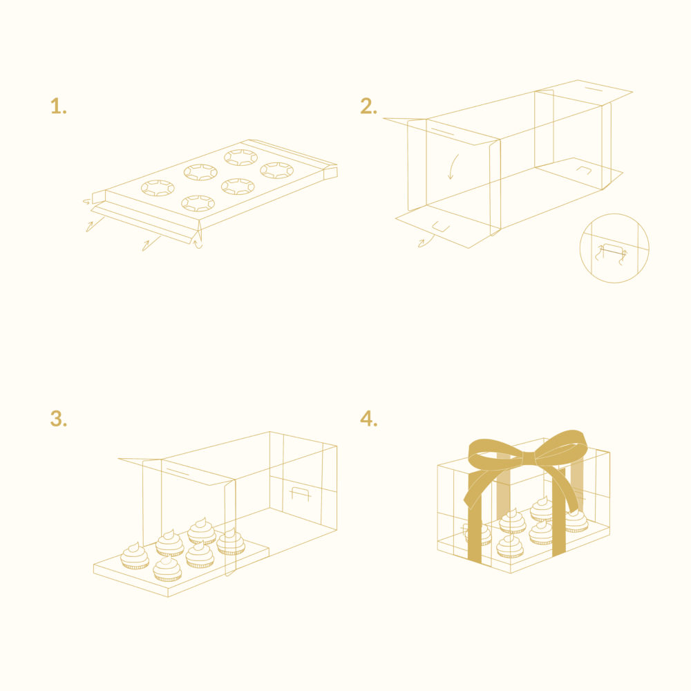 PME Crystal clear cupcake box