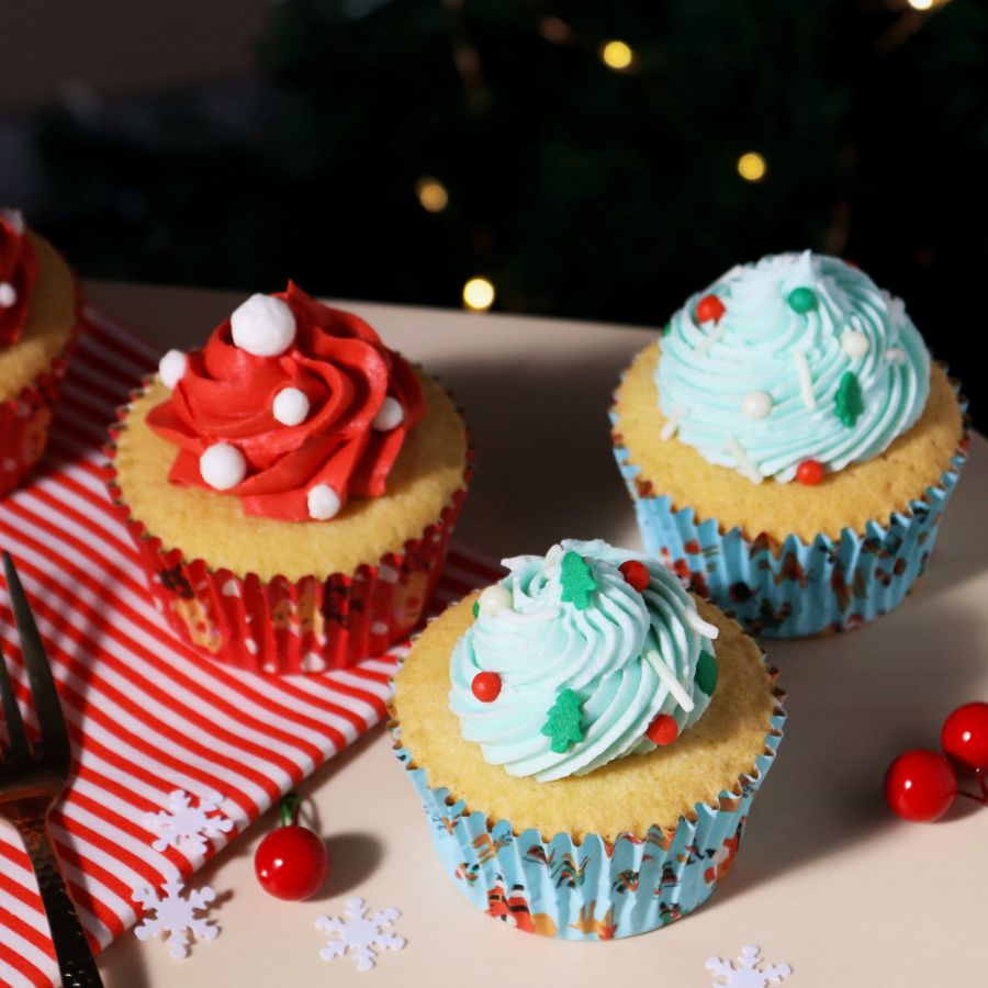 Julemuffinsformer med folie - Nissen & Rudolf, pk/60