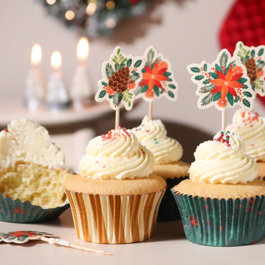 Cupcakeformer til jul med toppere