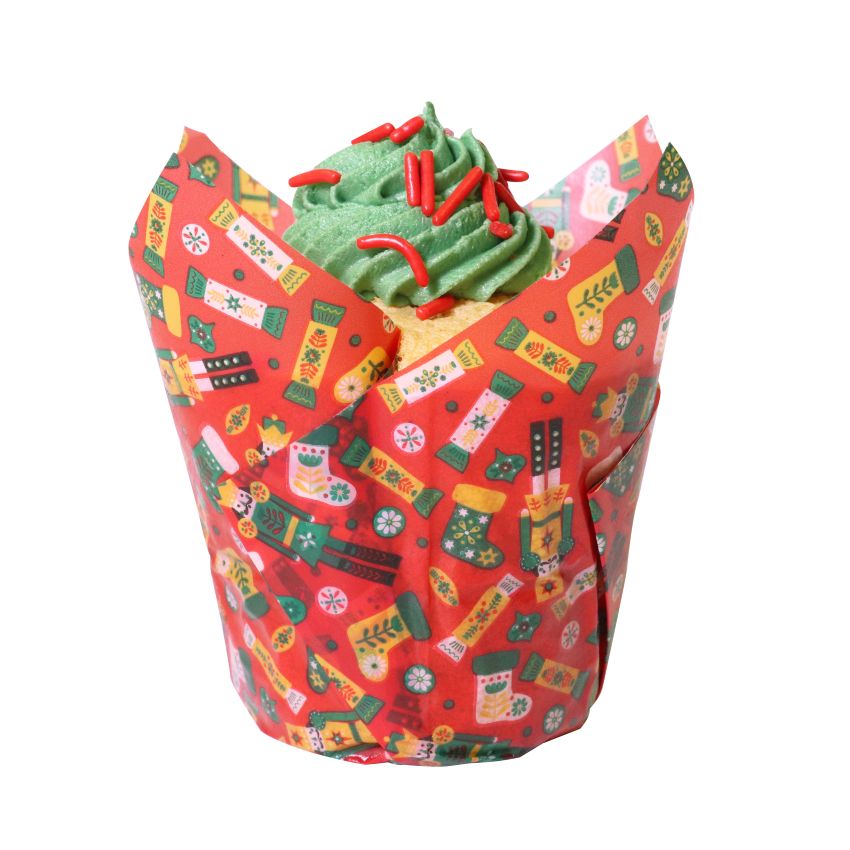 Tulipan julemuffinsformer - Nøtteknekker og reinsdyr, pk/24