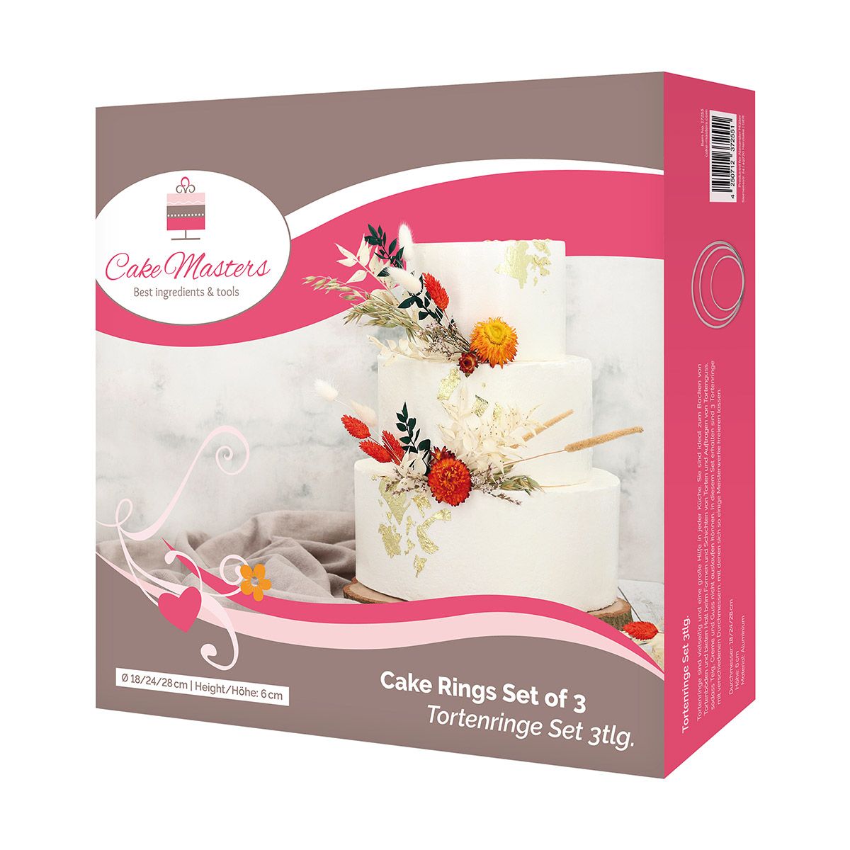 Cake-Masters Kakeringer 18/24/28cm pk/3