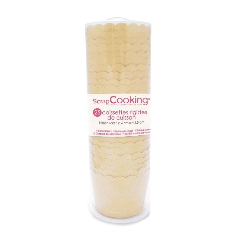 Cupcakesform i kraftpapir farge og mønster fra ScrapCooking