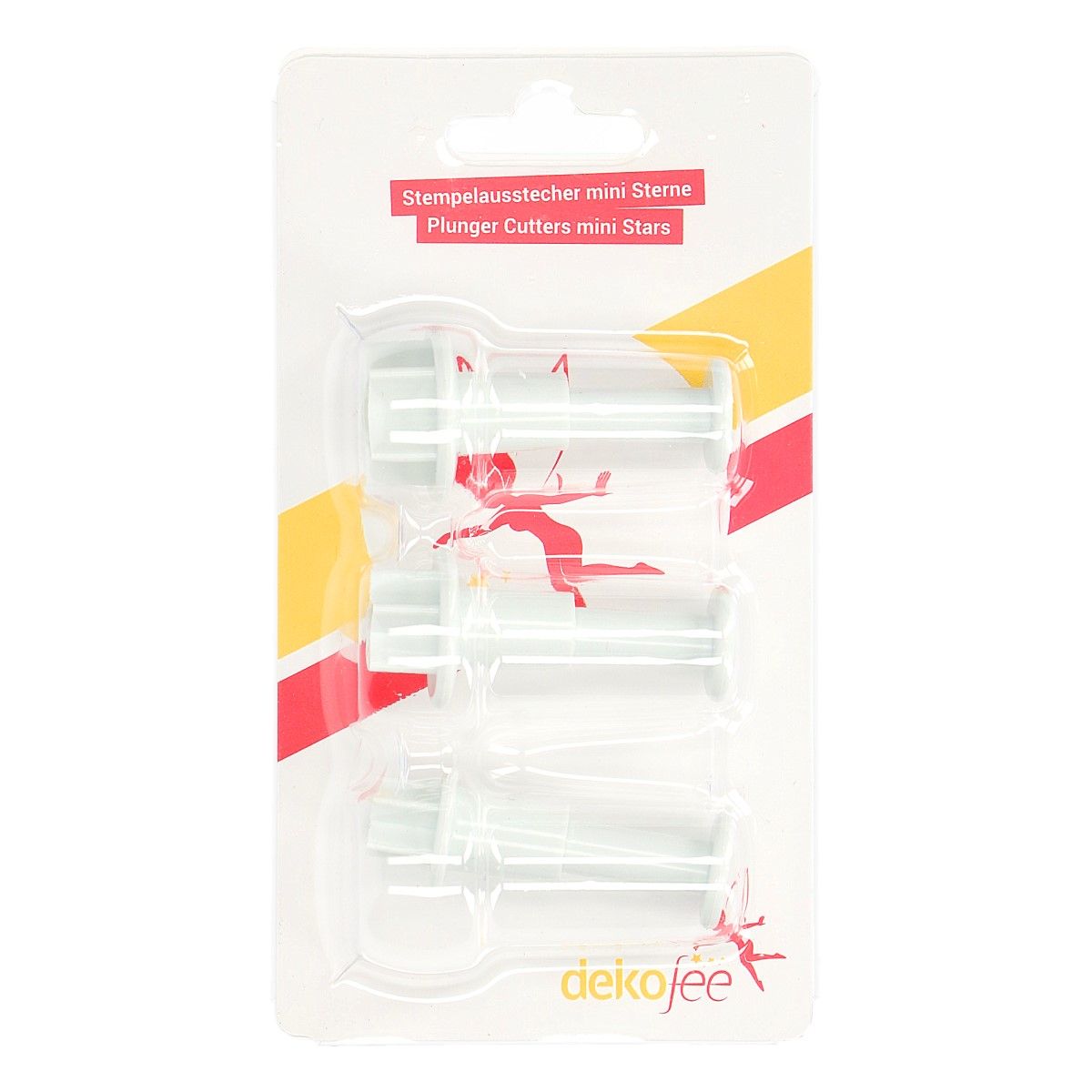Dekofee miniutstikker med stempel -Stjerner- sett/3