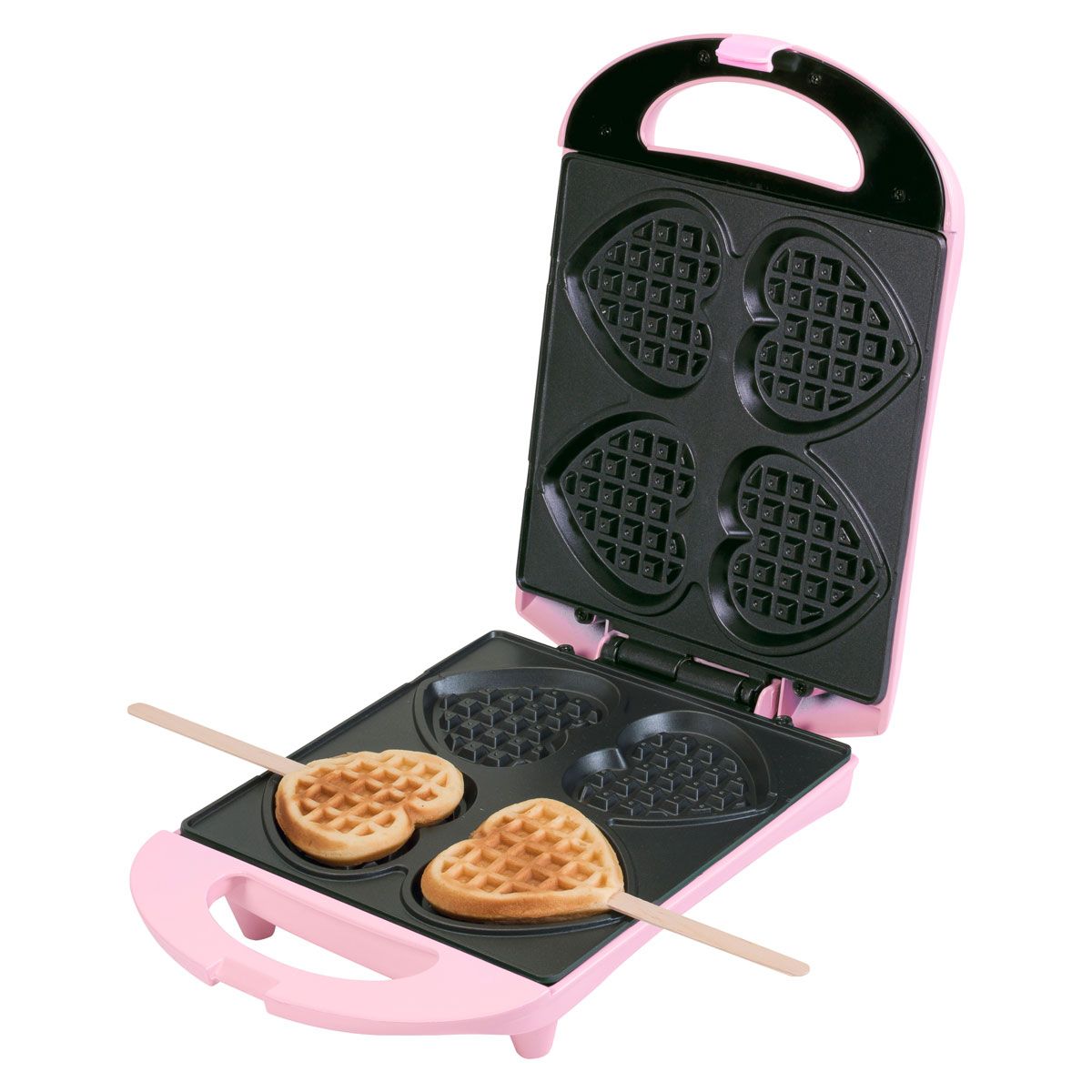 Bestron Pastellrosa vaffeljern