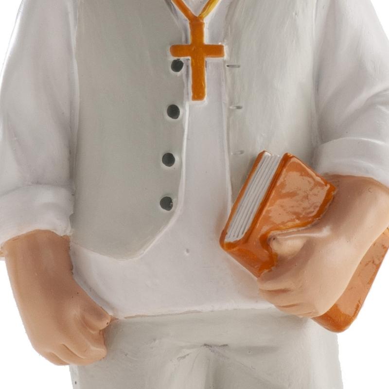 Kaketopp - Gutt med bibel og kors- 16,6cm