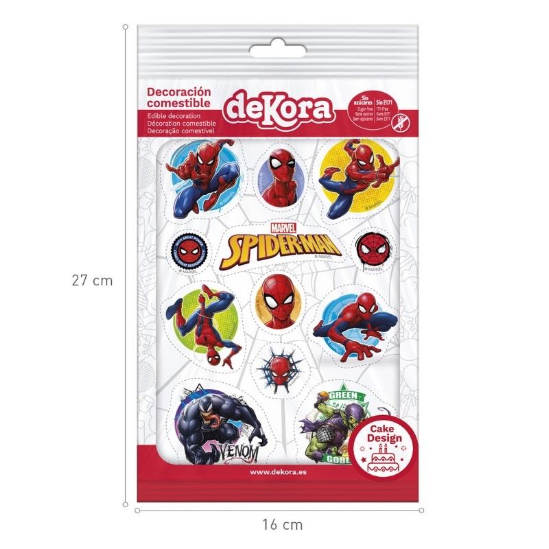Spiselige cupcakesdekorasjoner -wafer- Spider-man pk/12