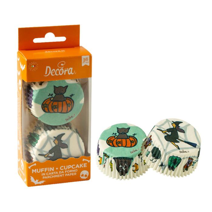 Decora muffinsform halloween heks