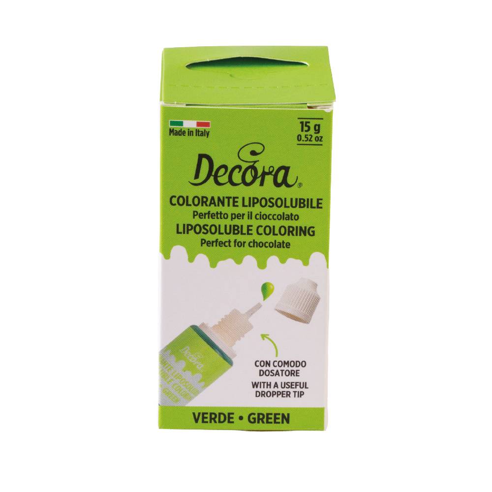 Decora fettoppløselig matfarge -Grønn- 15g
