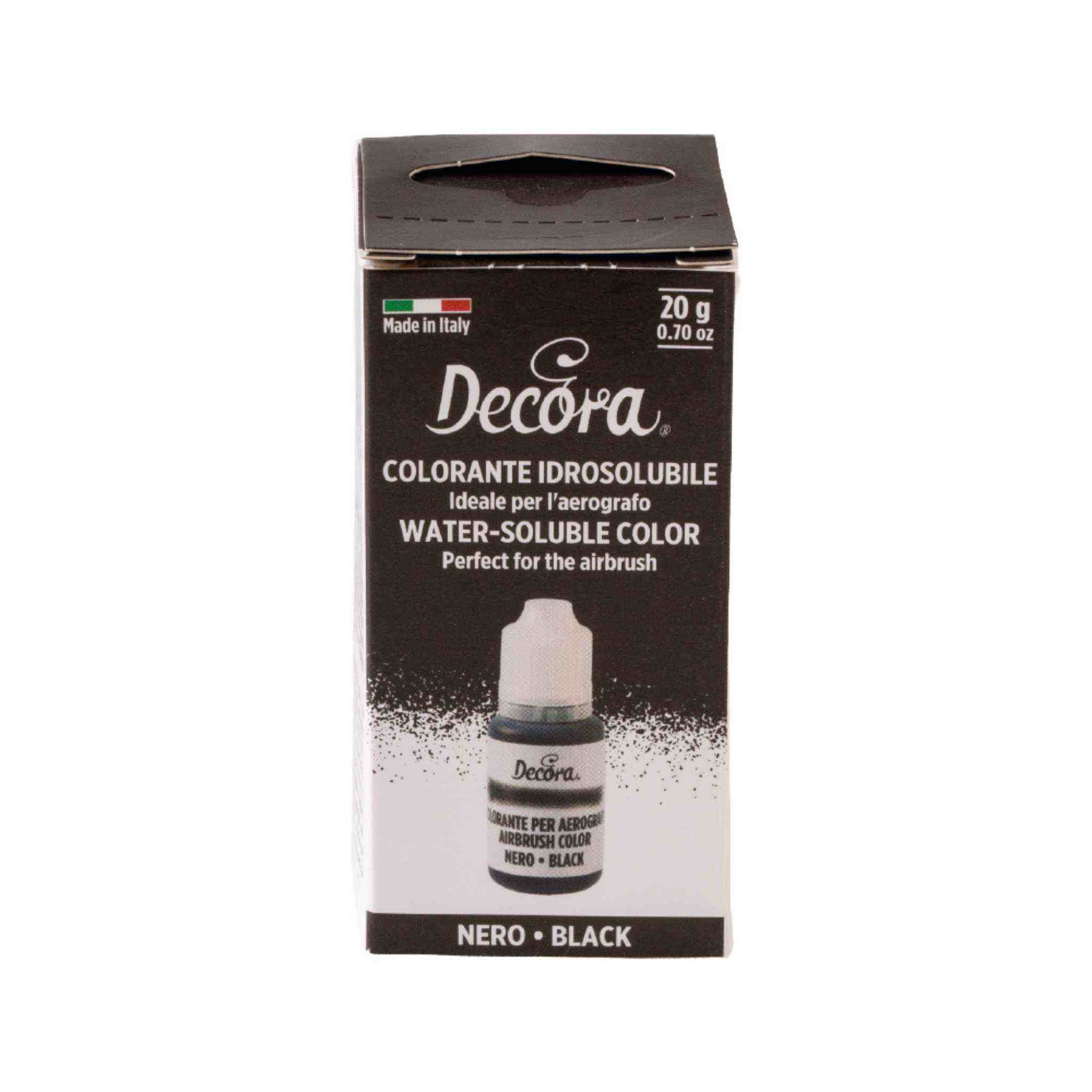 Decora flytende farge Svart 20g
