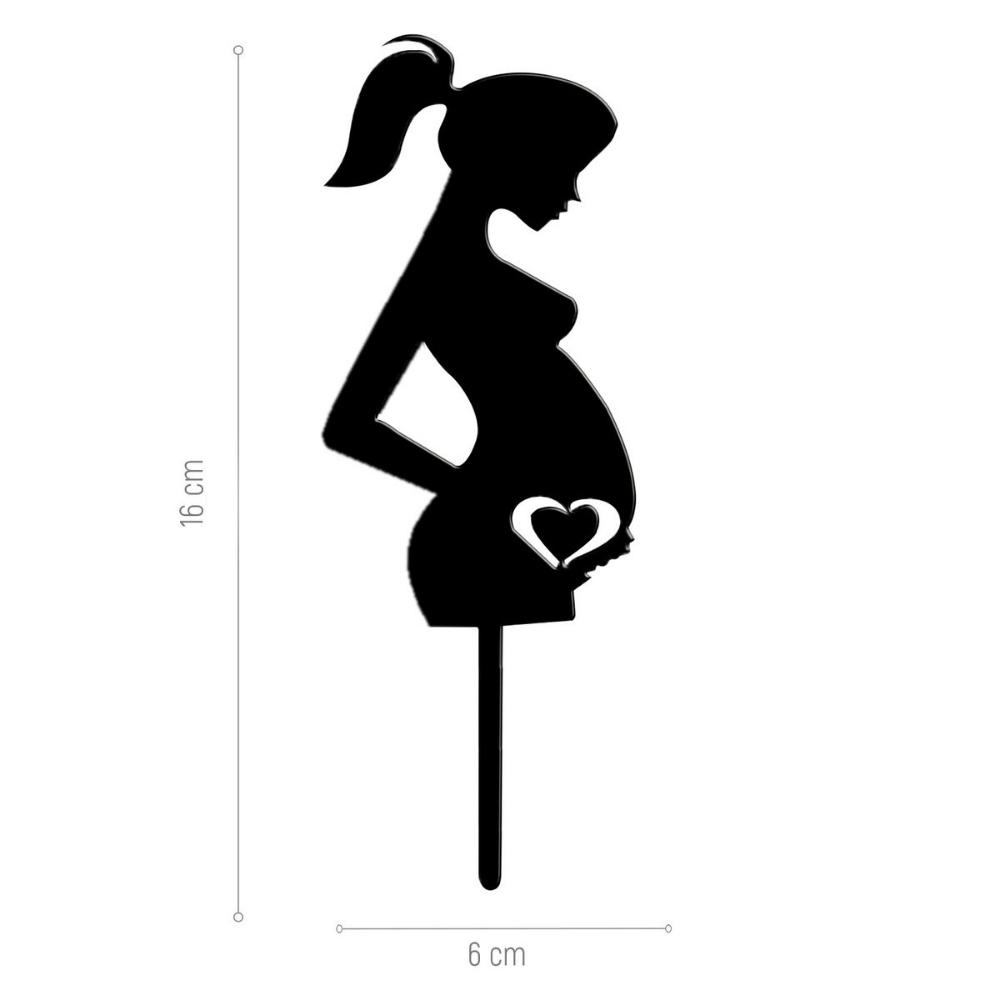 Kaketopp silhuett -Gravid- 20cm