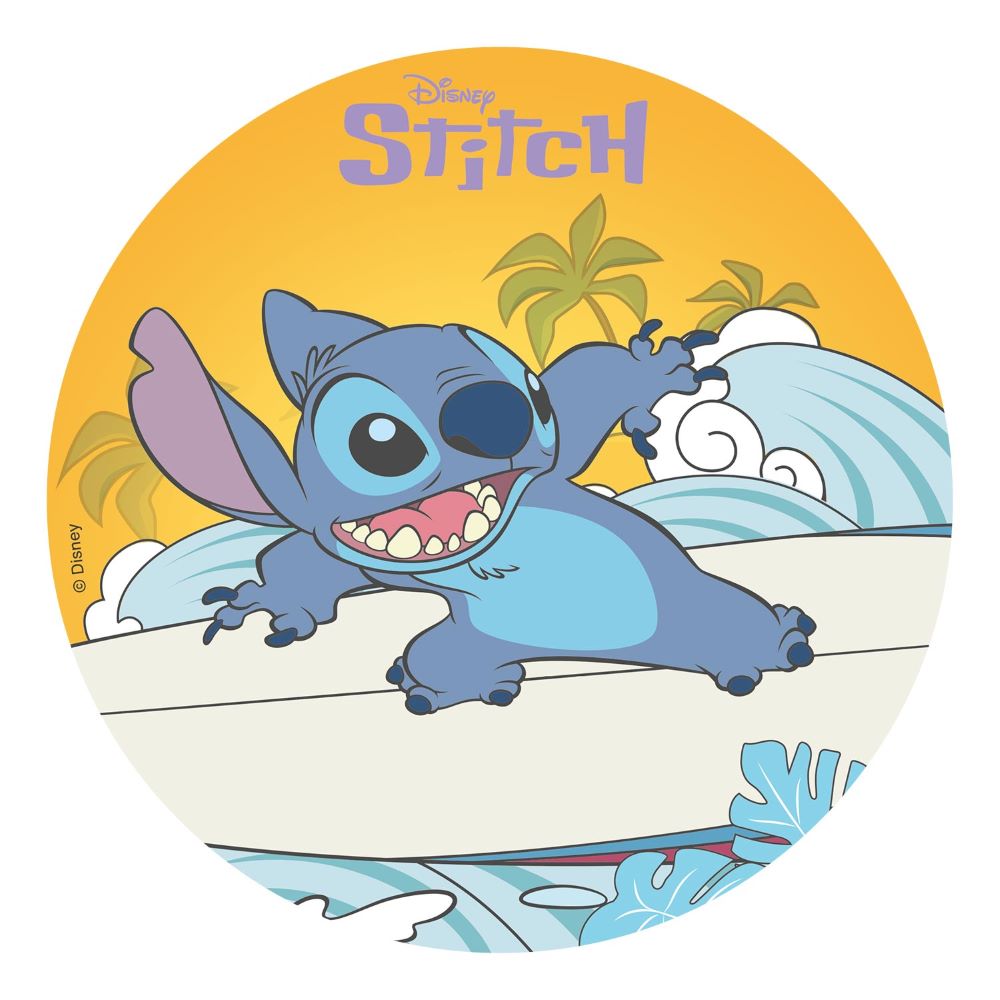 Dekora kakebilde Stitch rund 20cm