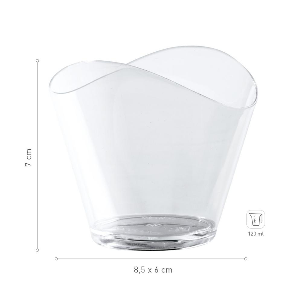 DeKora bølgeformet porsjonsbeger 120 ml - pk/100