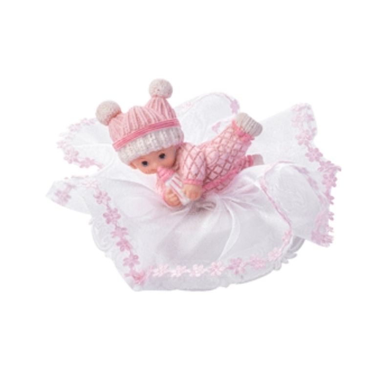 Kaketopp rosa Baby, lue og flaske