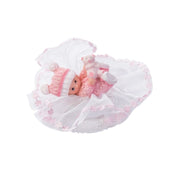 Kaketopp rosa Baby, lue og bamse