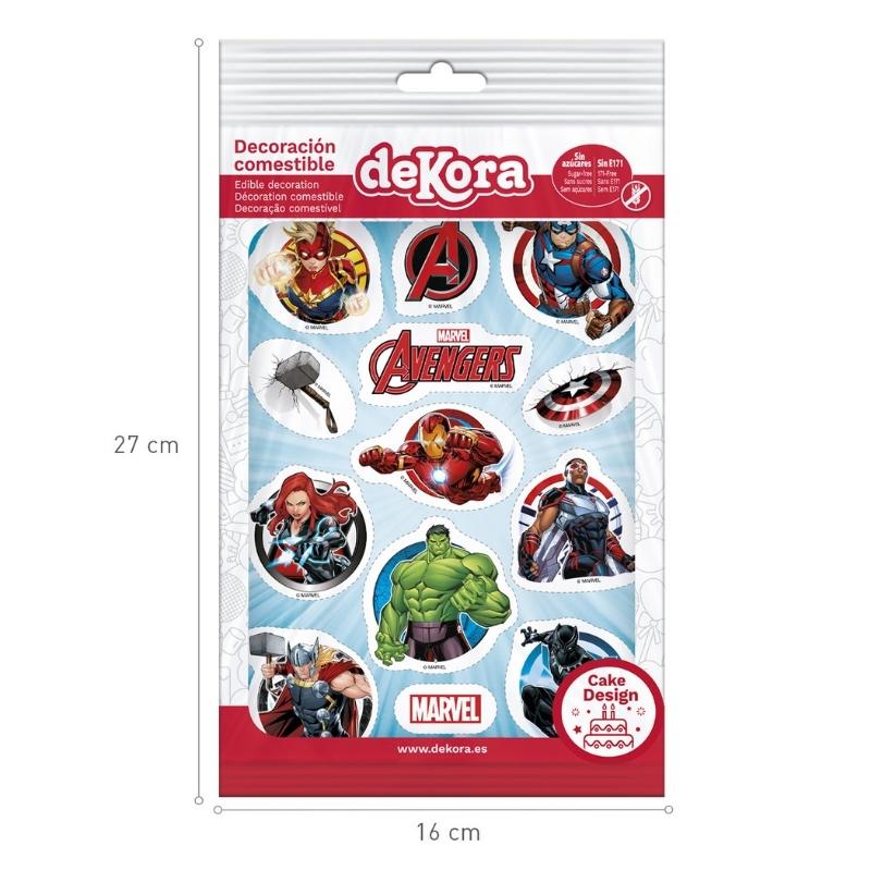 Spiselige cupcakesdekorasjoner -wafer- Avengers pk/12