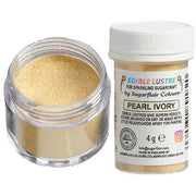 Sugarflair spiselig glitter Pearl Ivory, 2g