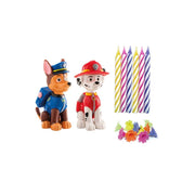 bursdagskakelys med figurer av chase og marshall