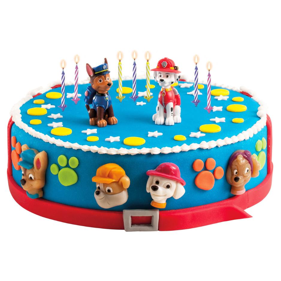 bursdagskake med paw patrol sine chase og marshall