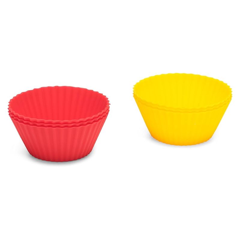 Patisse Silikon Muffinsformer -Rød og Gul- pk/6