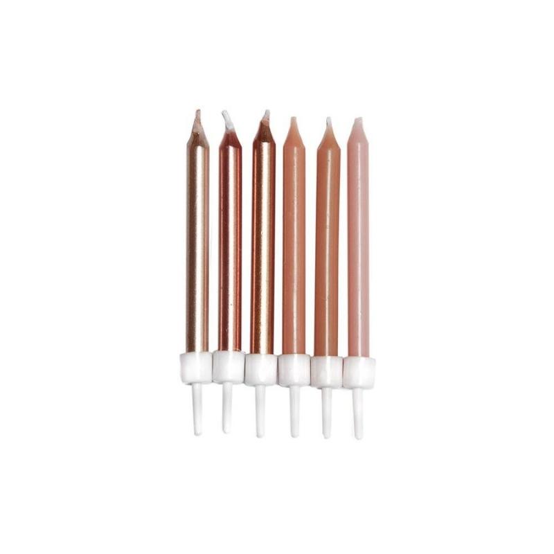 Creative Party kakelys i rosa, beige og gulltoner