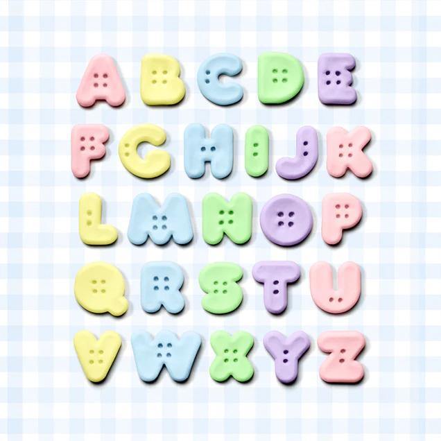 Katy Sue Mould Alfabet -Button-