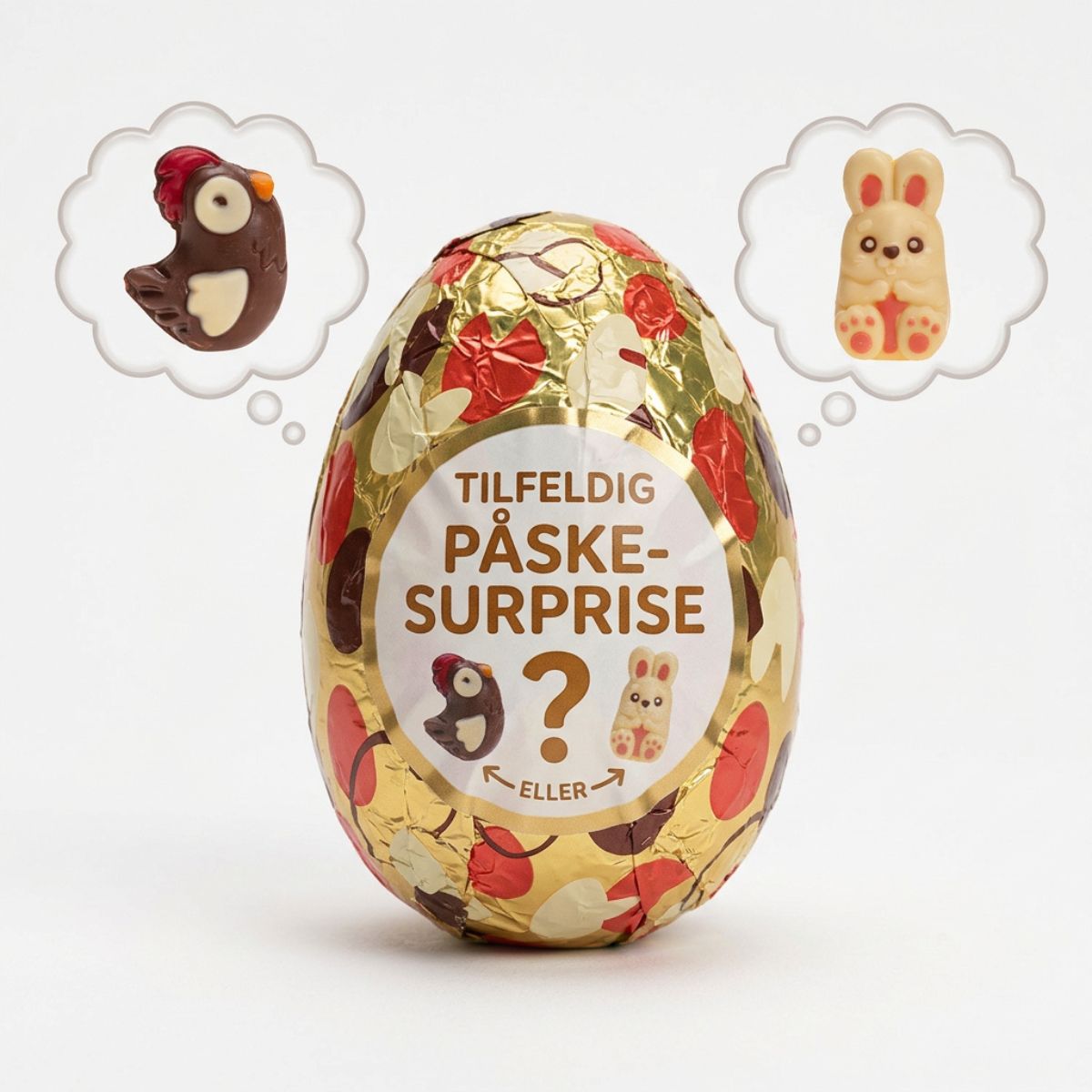 Sjokoladefigur til påske, Høne eller hare, 55g