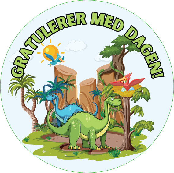 Kakebilde Dinosaur - Rund 20cm  Dinosaur kakebilde med teksten "gratulerer med dagen". Perfekt til dinosaurkake og dinosaurbursdager! 
  Produktegenskaper:  
<ul class="[li_&amp;]:mb-0 [li_&amp;]:mt-1.5 [li_&amp;]:gap-1.5 [&amp;:not(:last-child)_ul]:pb-1 [&amp;:not(:last-child)_ol]:pb-1 list-disc flex flex-col gap-2 pl-8 mb-3">
 Spiselig dinosaur kakebilde 
 Gjør det enkelt å lage en imponerende d
