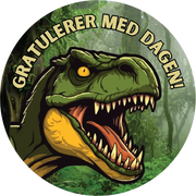 Kakebilde Dinosaur T-Rex, Rund 20cm