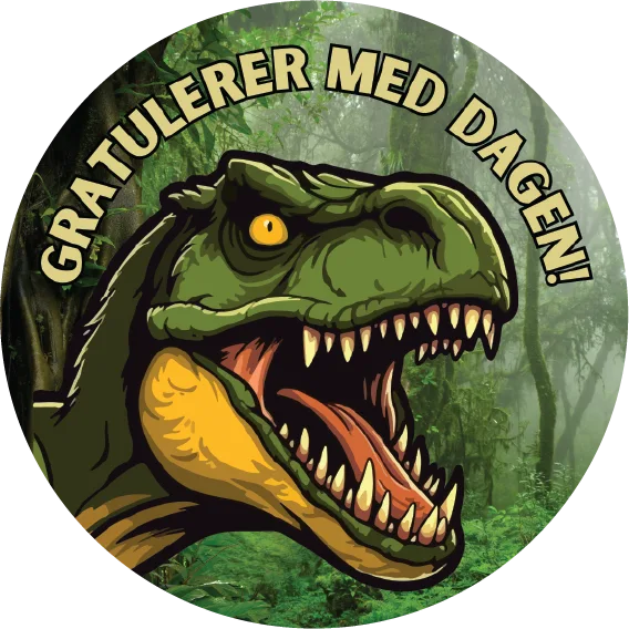 Kakebilde Dinosaur T-Rex, Rund 20cm