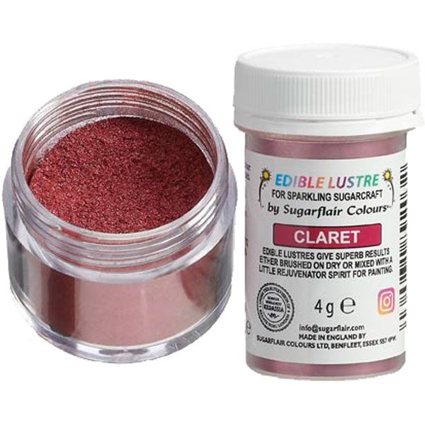Sugarflair lustre dust claret