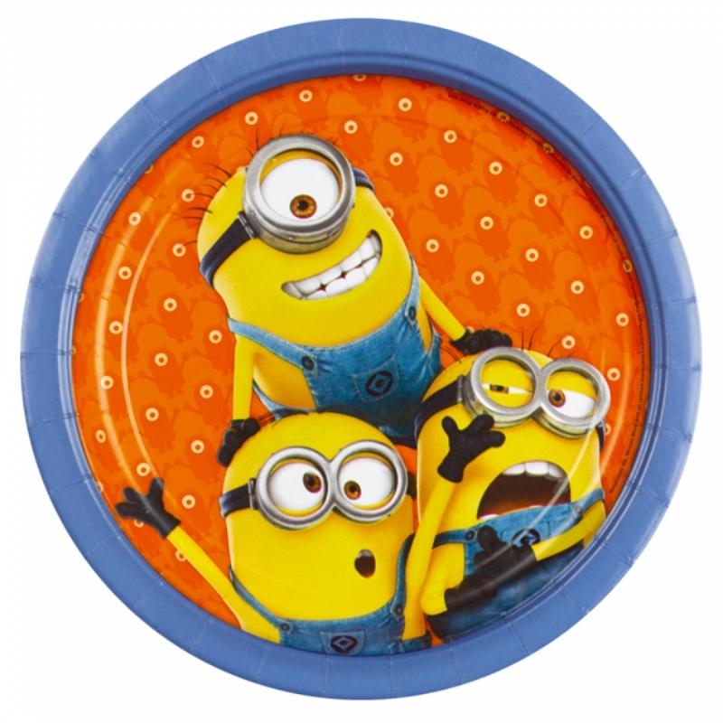 Engangstallerken med figurene minions