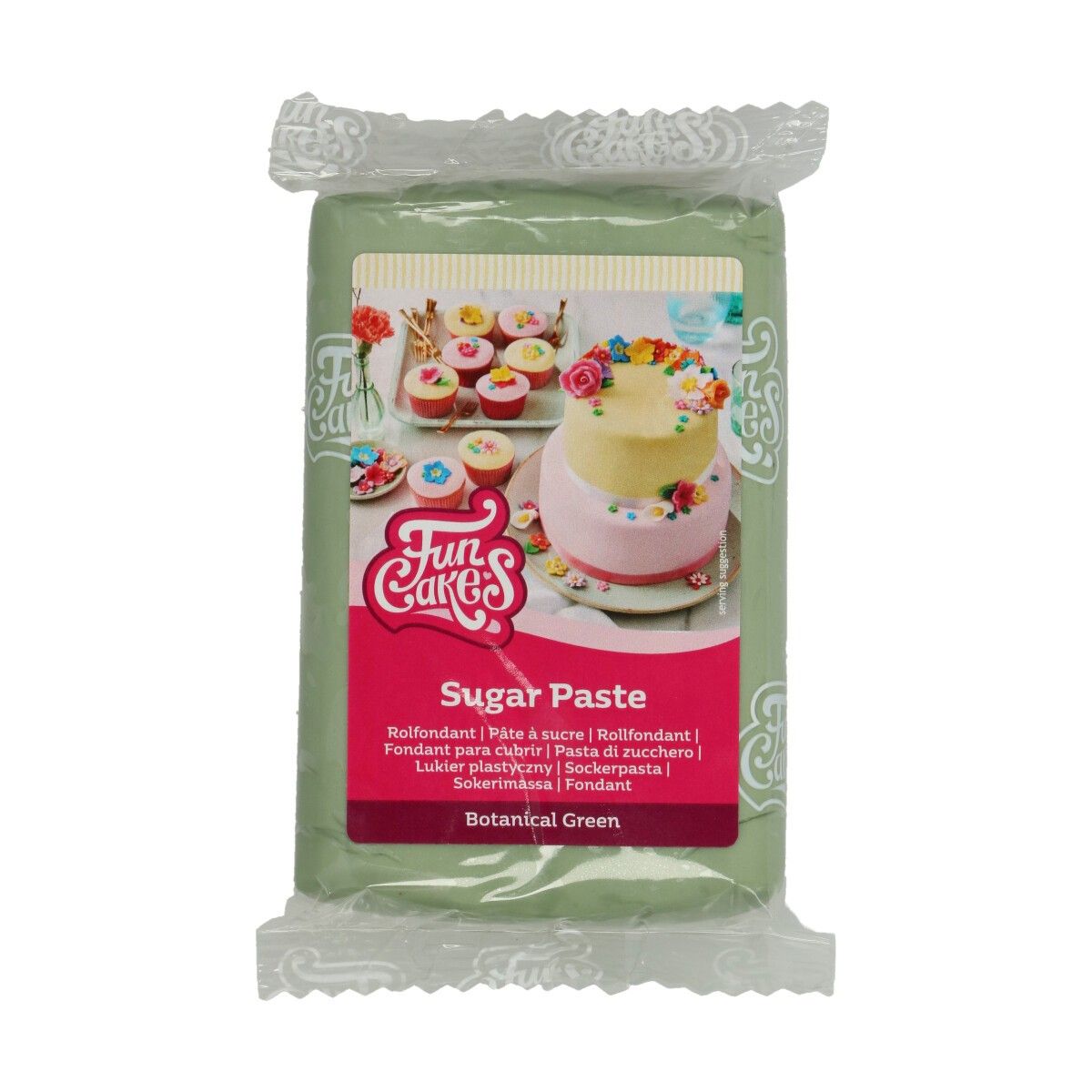 Botanisk grønn fondant fra FunCakes, 250g