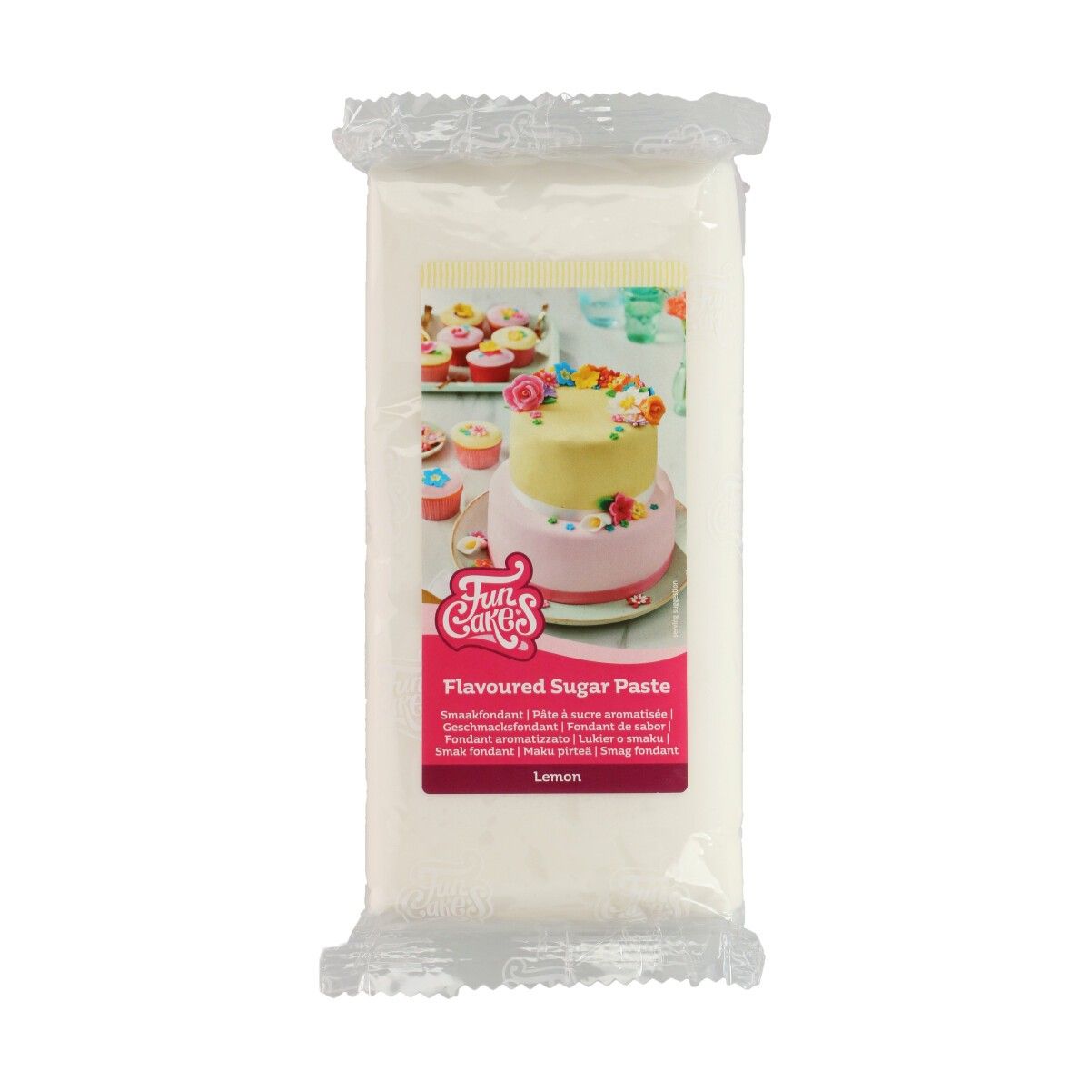 Hvit fondant med sitronsmak fra FunCakes, 1kg