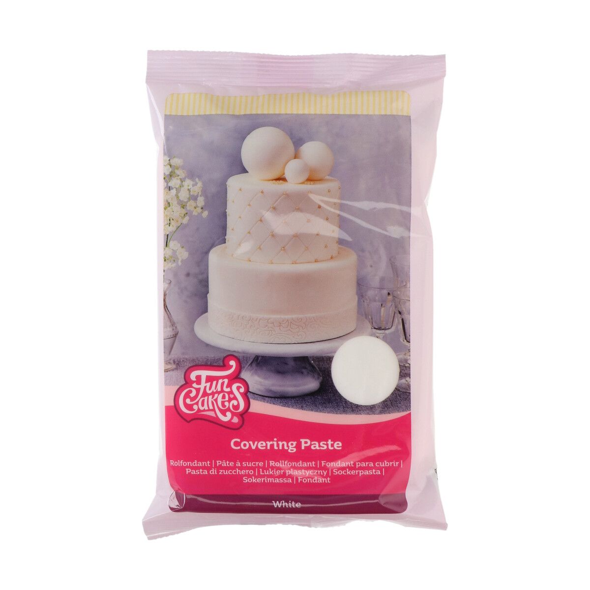hvit fondant til trekking av kaker