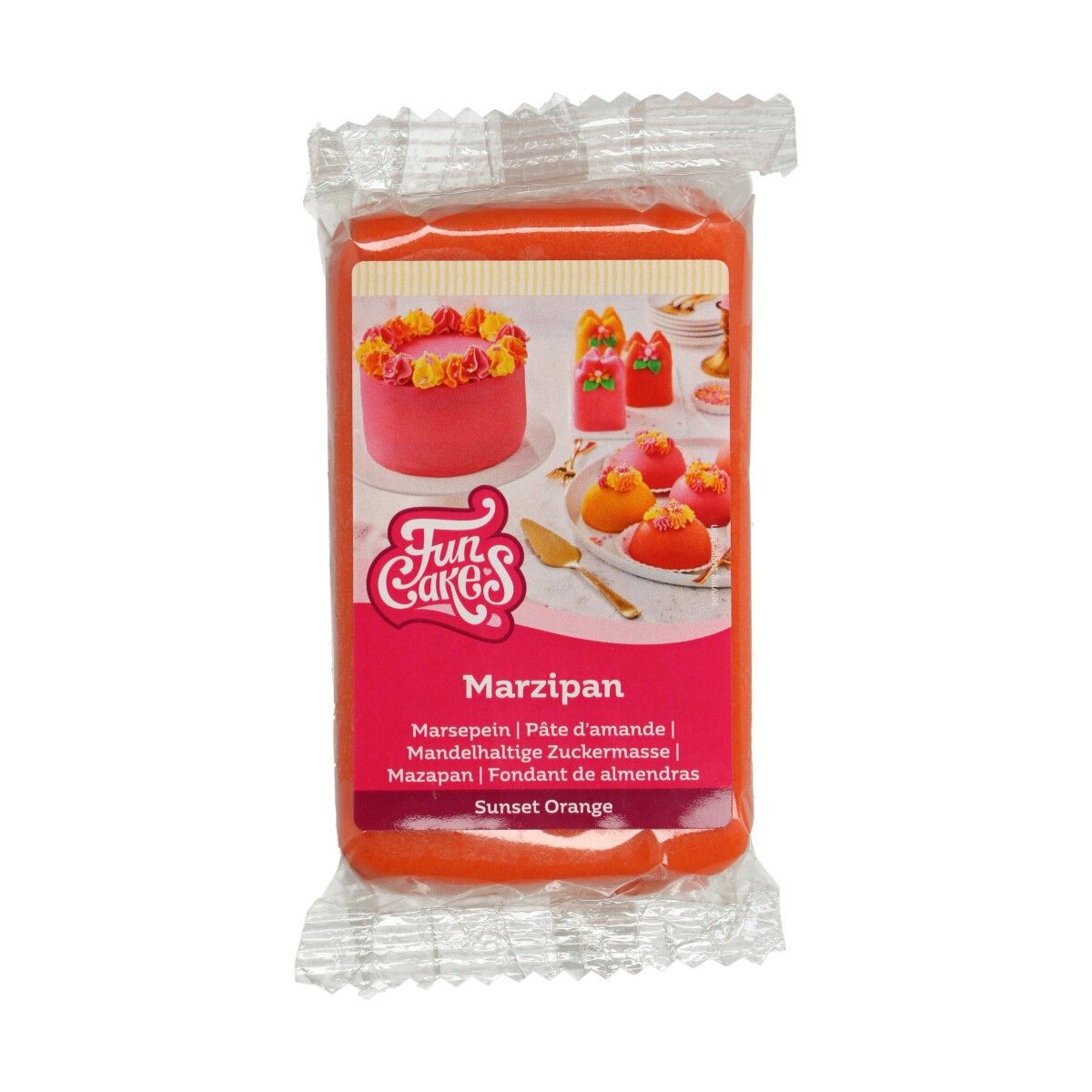 Oransje marsipan fra FunCakes, 250g