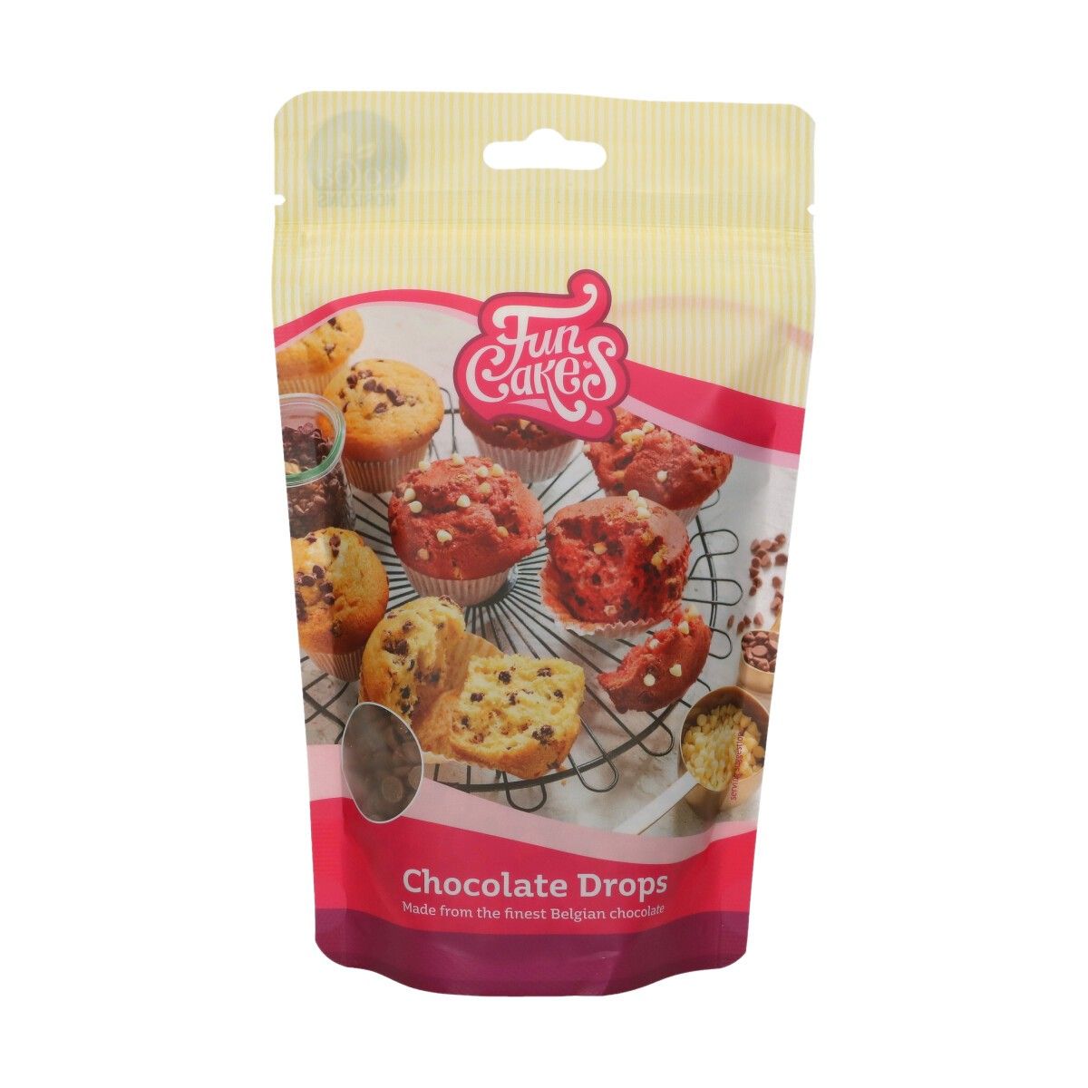 FunCakes Bakestabile sjokoladedråper -Melkesjokolade- 350g