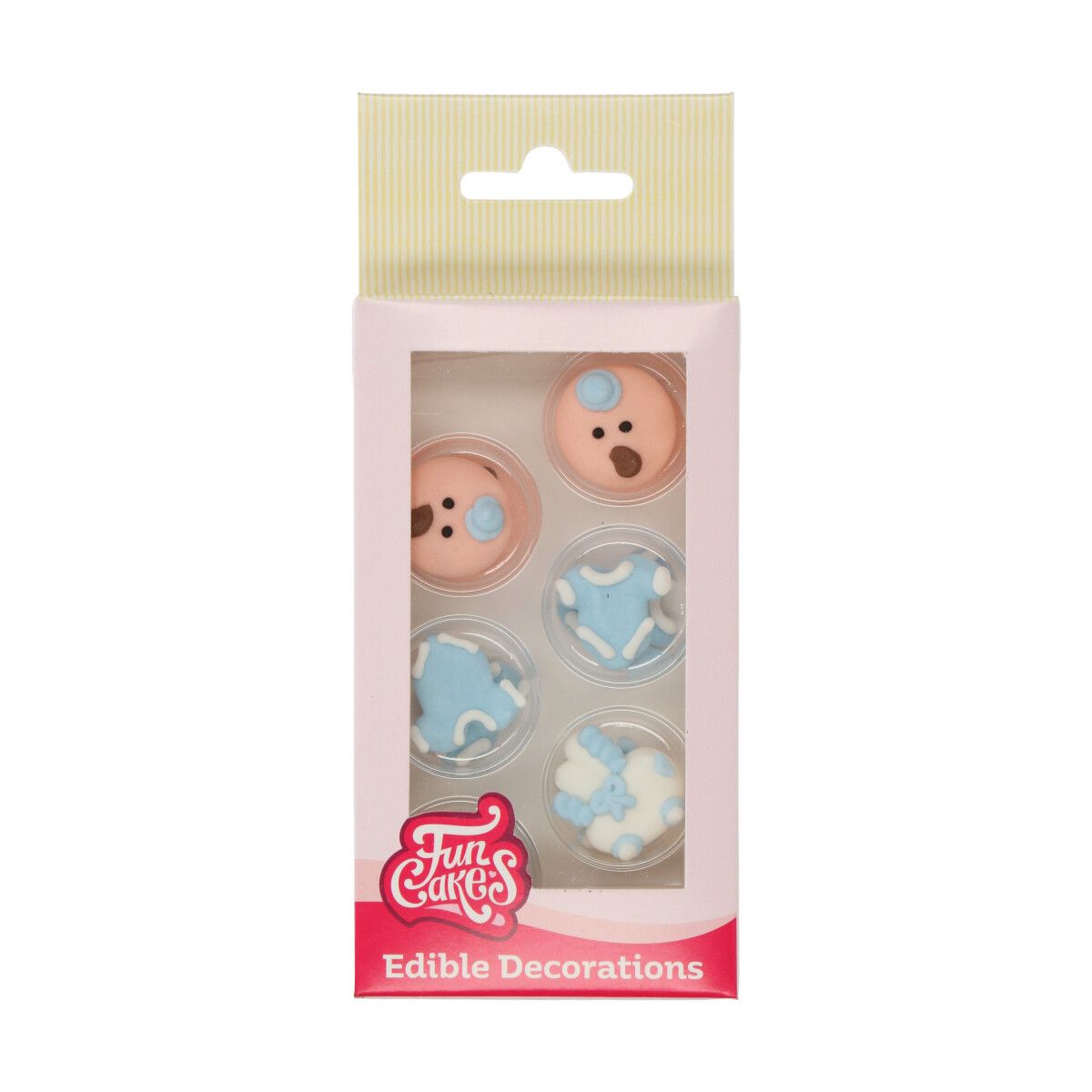 FunCakes spiselig kakepynt -Babygutt- sett/8 til blå babyshower